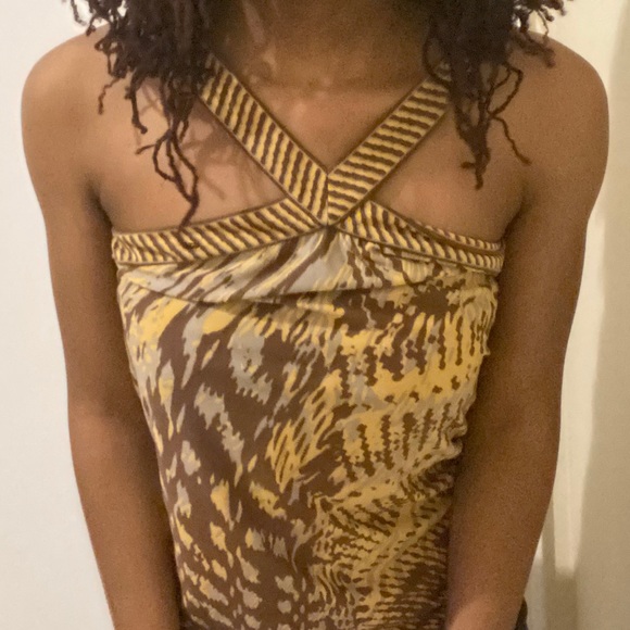 BCBGMAXAZRIA Patterned Halter Top/Dress - Picture 4 of 6